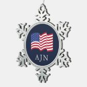 Persoonlijk Amerikaans Vlag Ornament  (Rechts)