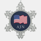 Persoonlijk Amerikaans Vlag Ornament  (Voorkant)