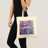 Persoonlijk Amethist Kristal & Lavendel Glans Tote Bag (Voorkant (product))