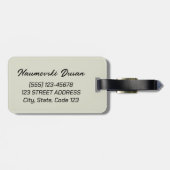 Persoonlijk Amsterdam Holland Vintage Reis Kunst Bagagelabel (Achterkant horizontaal)