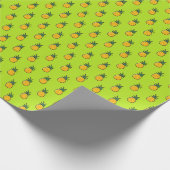 Persoonlijk Ananas Tropisch Luau Cadeaupapier (Hoek)