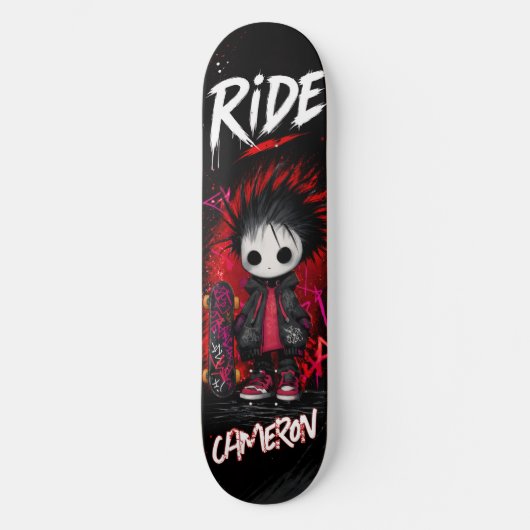 Persoonlijk Anime Emo Graffiti Stedelijke Skateboa Skateboard (Voorkant)