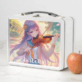 Persoonlijk anime-meisje dat viool speelt (In situ)