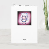 Persoonlijk anime-meisje | Kleurplaat binnenin Kaart (Achterkant)