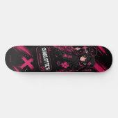 Persoonlijk Anime Meisje Roze Skateboard Deck (Horizontaal)