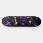 Persoonlijk Anime Paars en Zwart Skateboard (Horizontaal)
