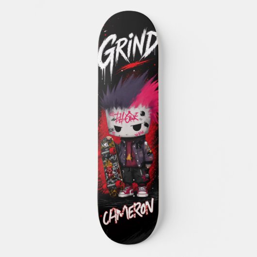 Persoonlijk Anime Punk Graffiti Stedelijk Skateboa Skateboard (Voorkant)