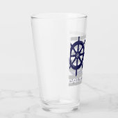 Persoonlijk anker scheepswiel nautisch ontwerp in  glas (Rechts)
