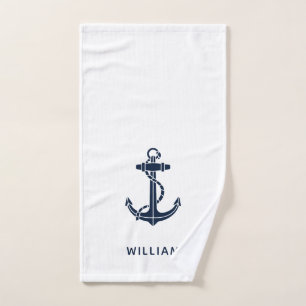 Persoonlijk anker voor boot Navy blauw Handdoek