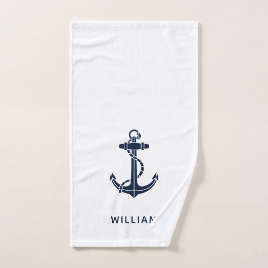 Persoonlijk anker voor boot Navy blauw Handdoek (Handdoek)