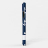 Persoonlijk ankerpatroon in marineblauw Case-Mate iPhone case (Achterkant/rechts)