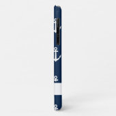 Persoonlijk ankerpatroon in marineblauw Case-Mate iPhone case (Achterkant/links)