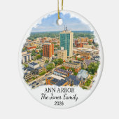 Persoonlijk Ann Arbor-sieraad, op maat gemaakt Mic Keramisch Ornament (Links)
