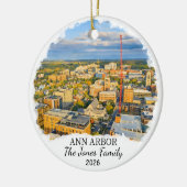 Persoonlijk Ann Arbor-sieraad, op maat gemaakt Mic Keramisch Ornament (Links)
