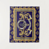 Persoonlijk Anstruther Clan Badge Blauw Wandkleed (Voorkant)