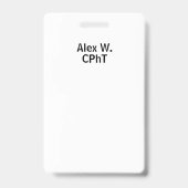 Persoonlijk Apotheekmedewerker Badge (Achterkant)