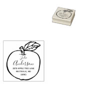 Persoonlijk Apple Frame Retouradres Rubberstempel (Gestempeld)