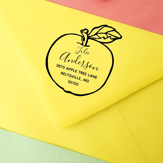 Persoonlijk Apple Frame Retouradres Rubberstempel