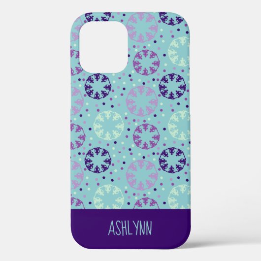 Persoonlijk aqua en paars gesynchroniseerd zwemmen Case-Mate iPhone case (Achterkant)