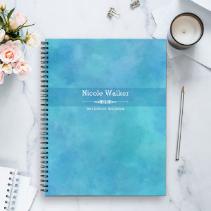 Persoonlijk aquablauw aquarelnotitieboek notitieboek