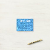 Persoonlijk aquablauw zwembad post-it® notes (Op bureau)