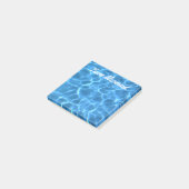 Persoonlijk aquablauw zwembad post-it® notes (Schuin)