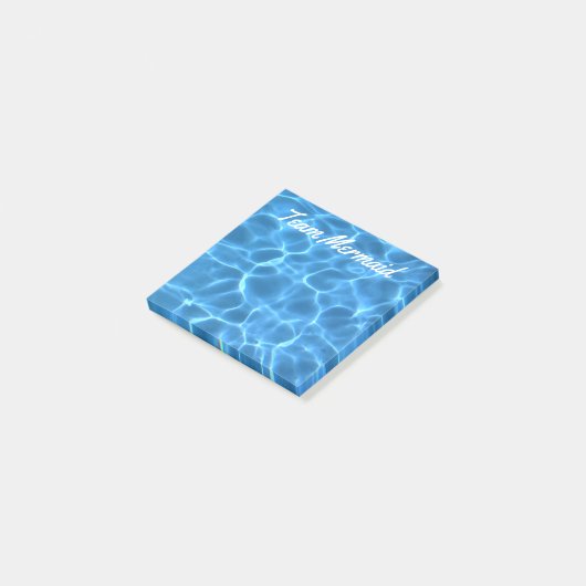 Persoonlijk aquablauw zwembad post-it® notes (Schuin)