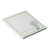 Persoonlijk Aquarel Calla Lelie Notitieblok (Schuin)