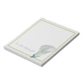 Persoonlijk Aquarel Calla Lelie Notitieblok (Linkerzijde)