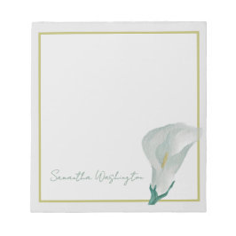 Persoonlijk Aquarel Calla Lelie Notitieblok