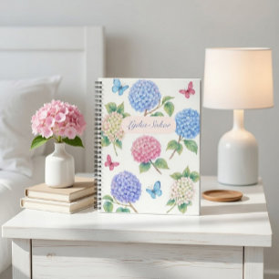 Persoonlijk Aquarel Hydrangea Bloemen Notitieboek