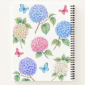 Persoonlijk Aquarel Hydrangea Bloemen Notitieboek (Achterkant)