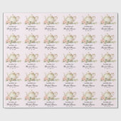 Persoonlijk Aquarel Thee Feest Bruidsuitnodiging Cadeaupapier (Vlak)