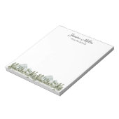 Persoonlijk Aquarel Woud Van Het Bureaublad Van Notitieblok (Linkerzijde)