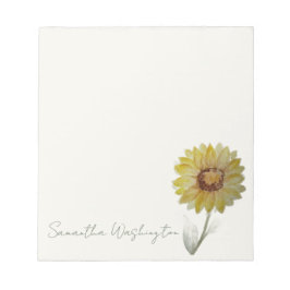Persoonlijk Aquarel Zonnebloem Notitieboek Notitieblok