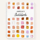 Persoonlijk aquarelpatroon schetsboek  notitieboek (Voorkant)