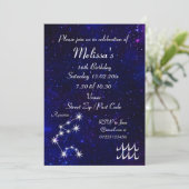 Persoonlijk Aquarius Sterrenbeeld Galaxy Feest Kaart (Staand voorkant)