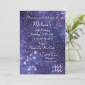 Persoonlijk Aquarius Zodiac Galaxy Feest Kaart (Staand voorkant)