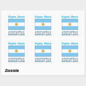 Persoonlijk Argentinië Vlag Vierkant Label (Vel)