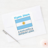 Persoonlijk Argentinië Vlag Vierkant Label (Envelop)