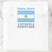 Persoonlijk Argentinië Vlag Vierkant Label (Tas)