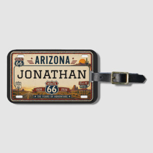Persoonlijk Arizona Route 66-ontwerp Bagagelabel