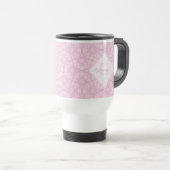 Persoonlijk Art Deco Fans Preppy In Roze Mandala Reisbeker (Voorkant rechts)