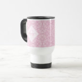 Persoonlijk Art Deco Fans Preppy In Roze Mandala Reisbeker (Voorkant links)