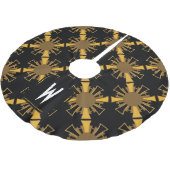Persoonlijk - Art Deco Golden Sunbursts Kerstboom Rok (Gekanteld)