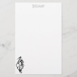 Persoonlijk Art Deco haan briefpapier