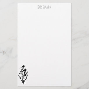 Persoonlijk Art Deco haan briefpapier