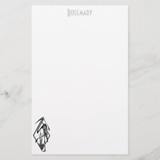 Persoonlijk Art Deco haan briefpapier