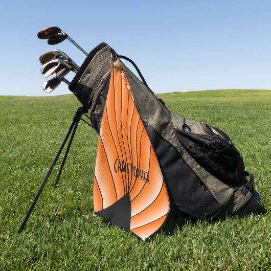 Persoonlijk Art Deco-ontwerp Golfhanddoek (Groen)