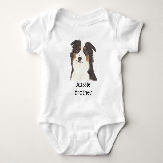 Persoonlijk Australische herder-shirt Romper (Voorkant)